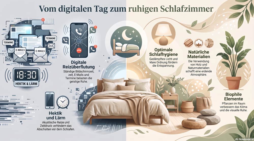 Grafik zum Thema Schlafzimmer als No-phone-zone